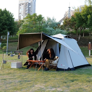 Alltel帐篷户外野营加厚防雨全自动便携式折叠黑胶露营全遮光帐篷