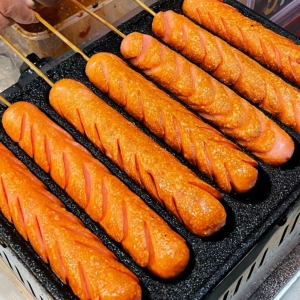 黄金脆皮烤肠技术配方教程油泼料制作香辣五香撒料制作摆地摊创业