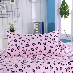 花边粗布床单豹纹不易起皱纯棉的床单粉色尺寸可以定做被套床单枕