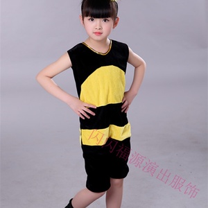 潮元旦节儿,童小蜜蜂动物演出服蜜蜂幼儿园卡通造型舞蹈表演服装