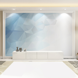 北欧电视背景墙壁纸蓝白撞色墙纸现代简约客厅卧室家用墙布8d壁画