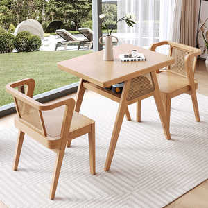 阳台茶桌椅组合实木三件套创意防晒休闲椅子简约看书家用一桌两椅