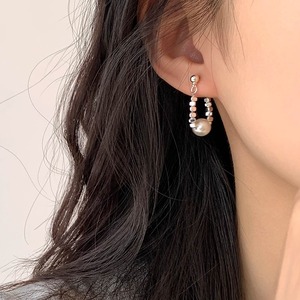 碎银几两珍珠耳环2023年新款潮纯银耳坠小众设计感高级气质耳饰女