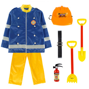 儿童消防员演出服cosplay职业体验山姆消防员幼儿园游戏服装 跨境