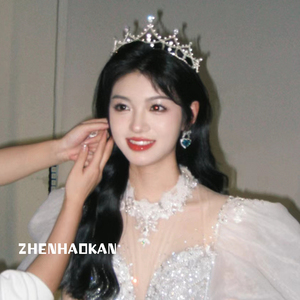 新娘头饰巴洛克韩式皇冠女十八岁生日婚纱王冠女简约大气公主高级