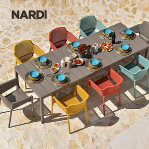 nardi意大利进口户外桌椅组合 庭院伸缩长桌露台花园桌椅室外餐桌