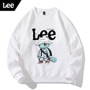 lee ds印花套头杰尼龟联名卫衣男秋冬季圆领潮服上衣时尚外穿情侣