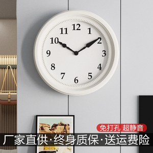 艺术钟表挂钟大气客厅静音家用时尚时钟挂墙2023新款欧式石英钟