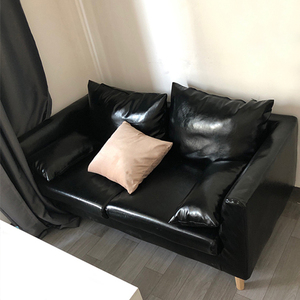 双人皮沙发黑色