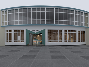 宠物展厅设计装修展柜展览主题展厅3D效果图厂房布局办公空间设计