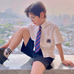 90杞殿天下淘宝全套jk制服衬衫dk男孩儿童西装夏季gk套装男童小学生