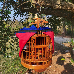 30cm黄豆鸟笼子小号全套鸟笼配件绣眼麻料麻雀珍珠鸟笼伯劳鸟笼子