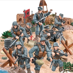 兼容乐高士兵特种套装军事战争兵人仔模型部队带武器积木摆件玩具