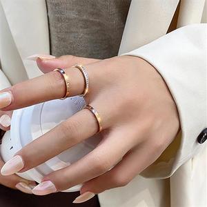 120人付款淘宝彩色花朵锆石开口戒指五彩色水晶戒指女戒指大气指环