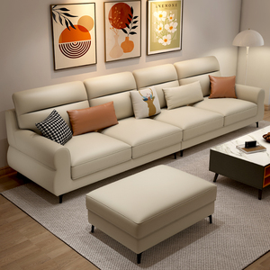 双虎家私沙发布艺现代简约