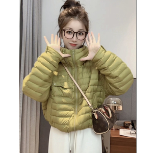 韩版高级感长袖连帽棉服外套女2024冬季新款时尚洋气休闲羽绒棉衣