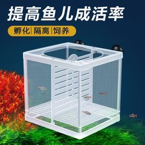鱼缸水族箱孵化器小鱼繁殖隔离盒网孔雀鱼斗鱼分离网鱼苗饲养空间