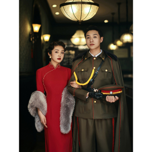 2023主题情侣婚纱照放大样片旗袍军阀风客样中国风中式样片242