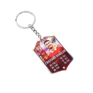 足球钥匙扣挂件男梅西周边姆巴佩内马尔球星卡亚克力C罗挂件书包