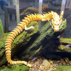 鱼缸造景汽车装饰水族龙创意摆件3d打印手办生日礼物饰品关节活动