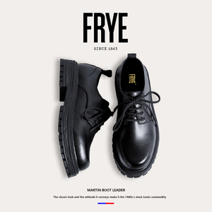 FRYE弗莱皮鞋男士商务正装西装鞋冬季黑色英伦厚底增高结婚新郎鞋