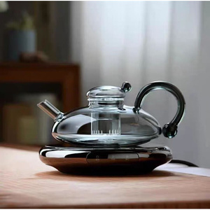 高硼硅玻璃茶壶 家用鼠尾壶电陶炉加热煮茶泡茶壶 泡茶器花草茶壶