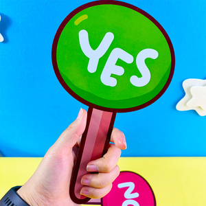 对错牌yes no牌子英语课堂教具裁判牌辩论赛道具评委打分牌公开课