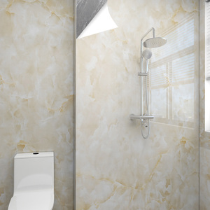 卫生间防水贴纸墙贴自粘洗澡间浴室厕所墙壁面瓷砖翻新防潮大理石