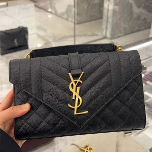 正品代购ysl/圣罗兰女包 envelope新款鱼子酱菱格链条单肩斜挎包
