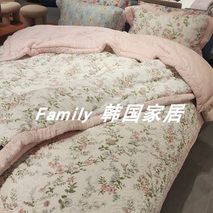 韩国高端床品代购Nicefeel被子莫代尔棉一体被床盖印花被子枕套