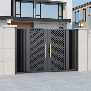 简约现代别墅庭院门铝合金单双开门不锈钢围墙花园门农村院子大门