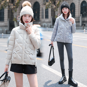 棉衣女士2022年冬季新款韩版短款立领时尚小个子羽绒棉服棉袄外套