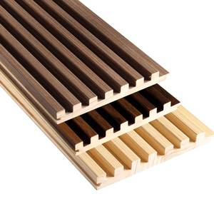 网红七格实木格栅板电视背景墙细条长城板凹凸形护墙木格珊装饰板