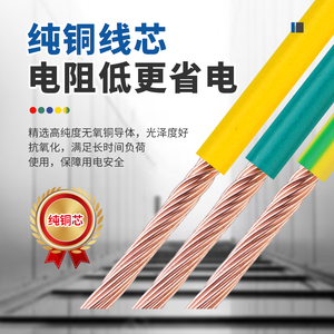珠江电线国/标4平方纯铜BRV2.5家用电线铜芯1.56多软线BVR股阻燃