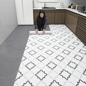 厨房地板贴防水防油防滑遮丑专用耐磨自粘厚地砖贴纸地面翻新地贴