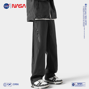 NASA联名美式户外防风防水冲锋裤男女春秋三防工装裤子登山滑雪裤