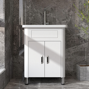 阳台洗衣柜一体柜组合小户型脸盆60公分pvc材质洗衣服台盆洗手池