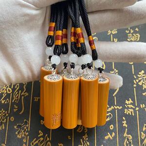 实心竹手把件手工艺红皮老料玉竹高密度竹子文玩竹雕手工打磨成品