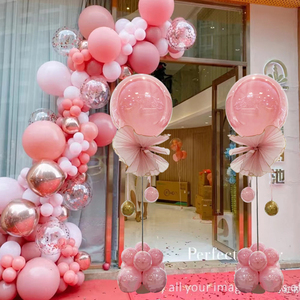 商场开业立柱装饰气球链半拱门周年庆活动520情人节气氛场景布置