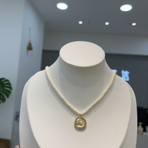 艺达新款复古古希腊女神钱币珍珠项链精致浅浮雕复古ins礼物