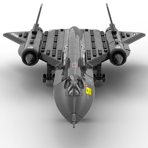 中国积木飞机系列SR-71黑鸟侦察机隐形战斗机拼装男孩子6玩具
