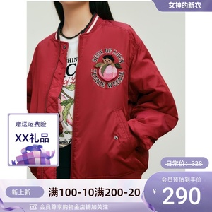 TW2024春季新款女装刺绣两面可穿夹棉棉服棒球服外套 TTJP245101I