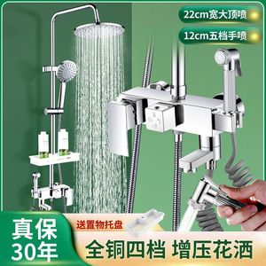 德国日本进口技术新款淋浴花洒套装家用全铜卫浴室淋雨洗澡水龙头