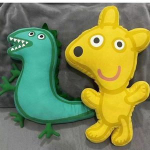 小猪佩奇同款双面乔治恐龙先生毛绒玩具抱枕佩奇泰迪熊玩偶公仔
