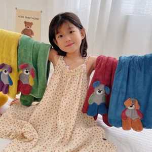 韩国泰迪绒纳米速干抱抱熊浴巾毛巾套装成人儿童柔软吸水不掉毛