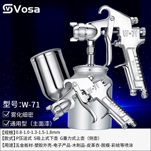 精品vosa沃萨W-71喷枪 S吸上式G重力式P压送式通用型手动喷漆枪