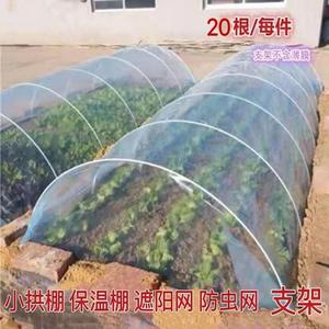 20根农用实心小拱棚支架菜地爬藤家用育苗棚蔬菜保温棚玻璃纤维杆