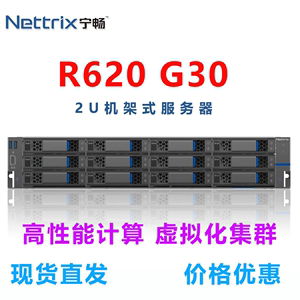 宁畅 R620 G30 4*3.5背板 标准版 2U机架式服务器准系统平台 无CPU/无内存/无硬盘/无卡/双口千兆/800W单电