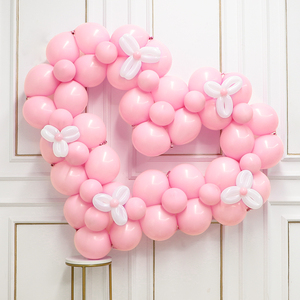 七夕情人节粉色马卡龙爱心气球生日装饰布置求婚礼表白珠宝店美陈