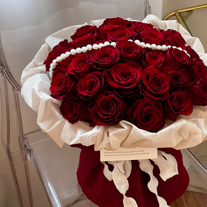 全国红玫瑰花束订婚求婚鲜花速递同城杭州上海生日配送女友礼物